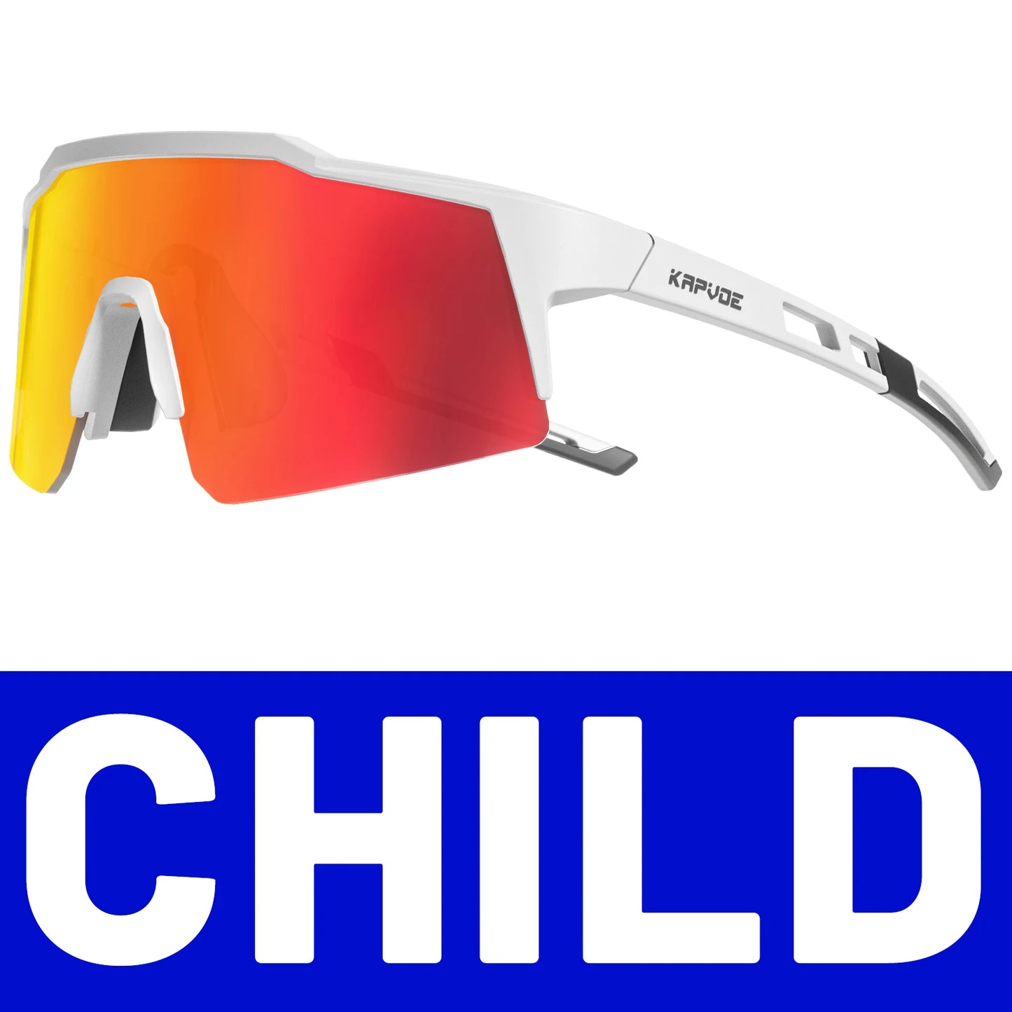 Kapvoe-Child Polarized Cycling Sunglasses Boys Outdoor Sports Girls Men's Goggles MTB Road Bike Protection Glasses Riding UV400