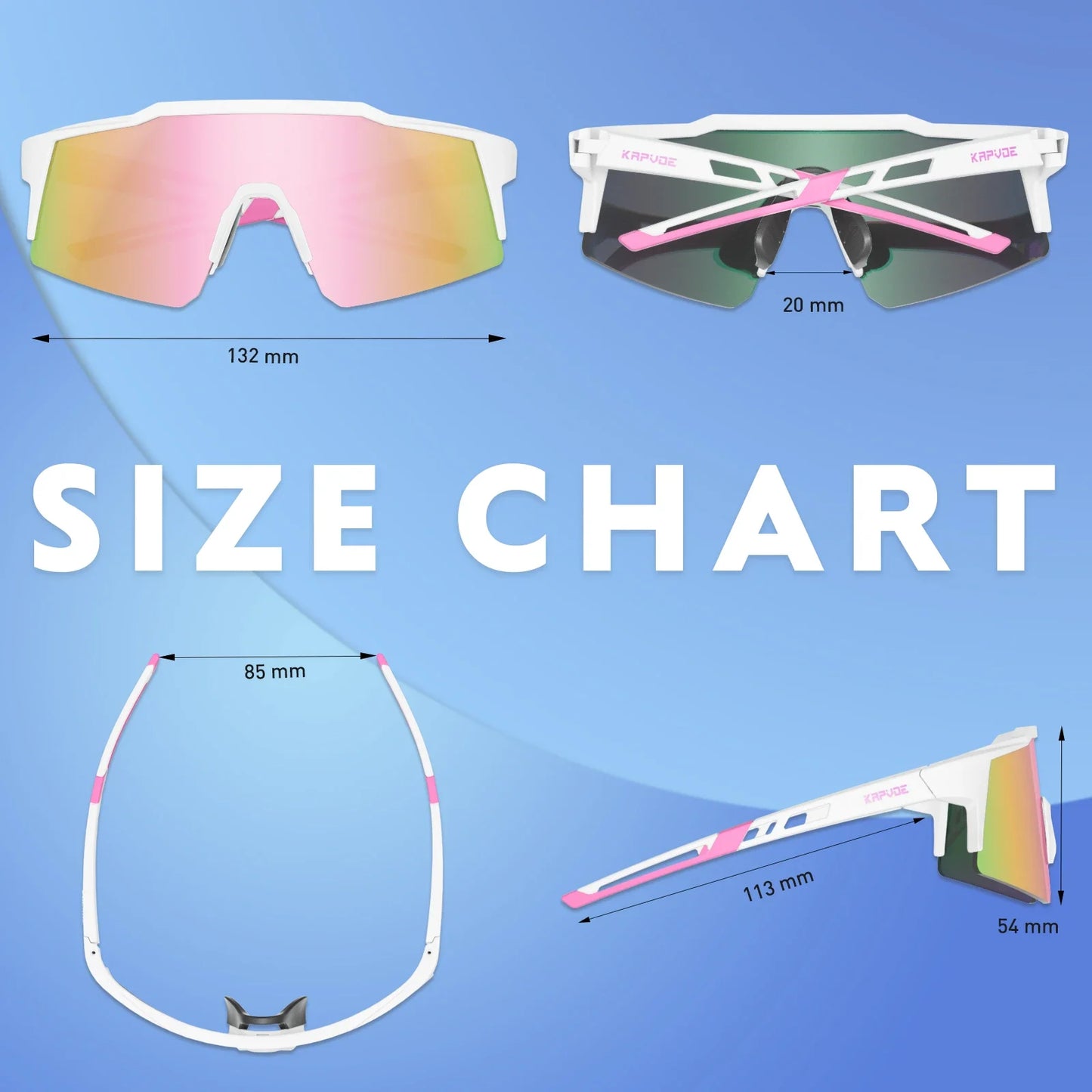 Kapvoe-Child Polarized Cycling Sunglasses Boys Outdoor Sports Girls Men's Goggles MTB Road Bike Protection Glasses Riding UV400