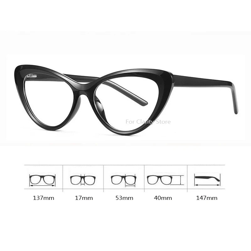 Korea Retro Cat Eye Anti-Blue Glasses Frame Women INS No Makeup Plain Glasses Men Decorative Computer Glasses