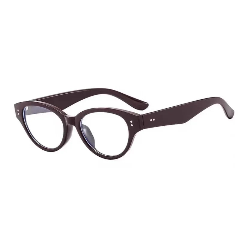 Korea Retro Cat Eye Glasses Frame Women Lovely Ins No Makeup Plain Glasses Men Eyewear Cute Decorative Computer Glasses