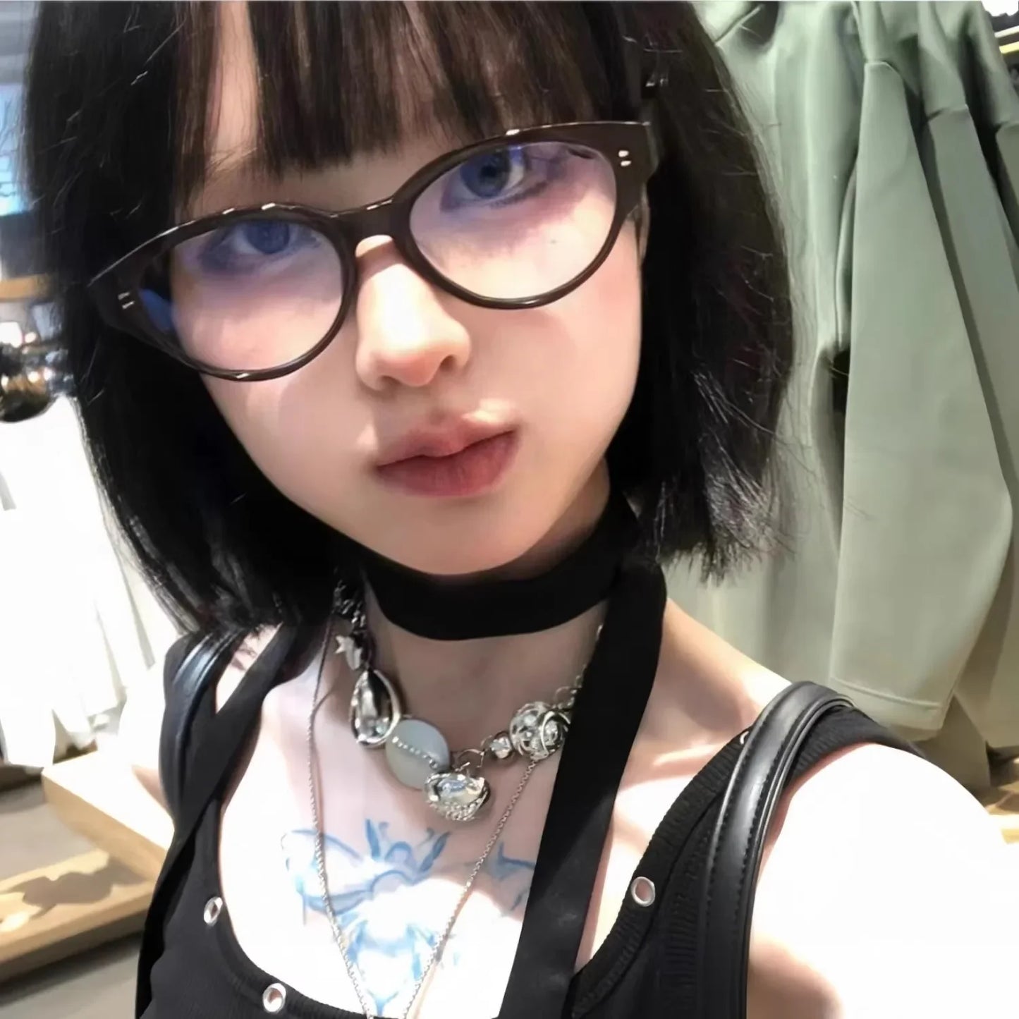 Korea Retro Cat Eye Glasses Frame Women Lovely Ins No Makeup Plain Glasses Men Eyewear Cute Decorative Computer Glasses