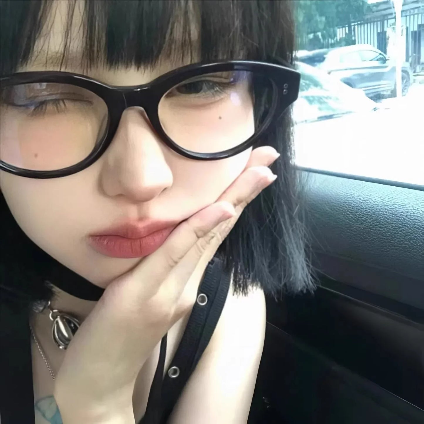 Korea Retro Cat Eye Glasses Frame Women Lovely Ins No Makeup Plain Glasses Men Eyewear Cute Decorative Computer Glasses