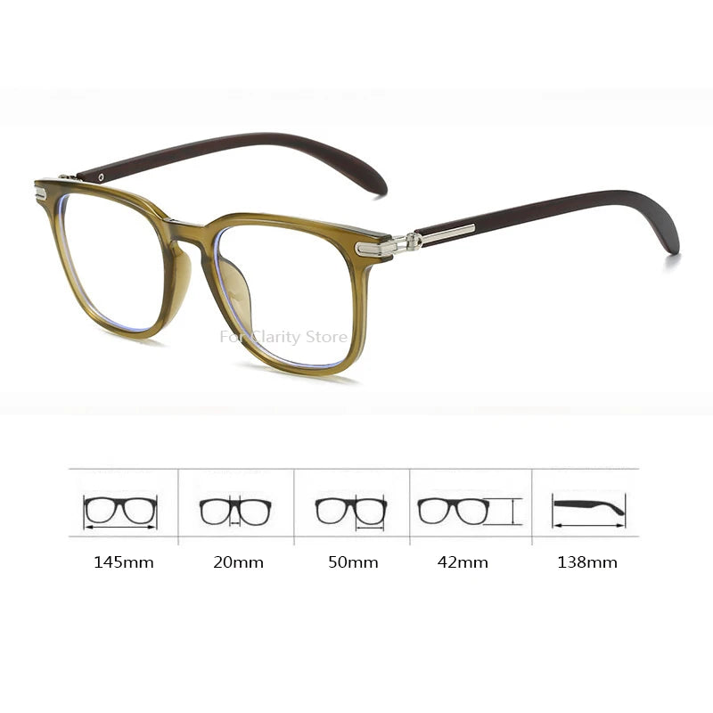 Korean Tea Square Glasses Frame Women Lovely Ins No Makeup Plain Glasses Men Eyewear Cute Decorative Computer Glasses
