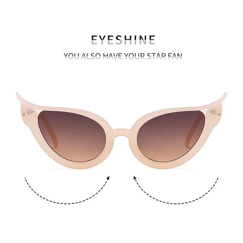 Luxury Band Y2k Sexy Cat Eye Sunglasses Women Men Designer Punk Serpentine Sun Glasses Gradient Shades Uv400 Oculo Eyewear