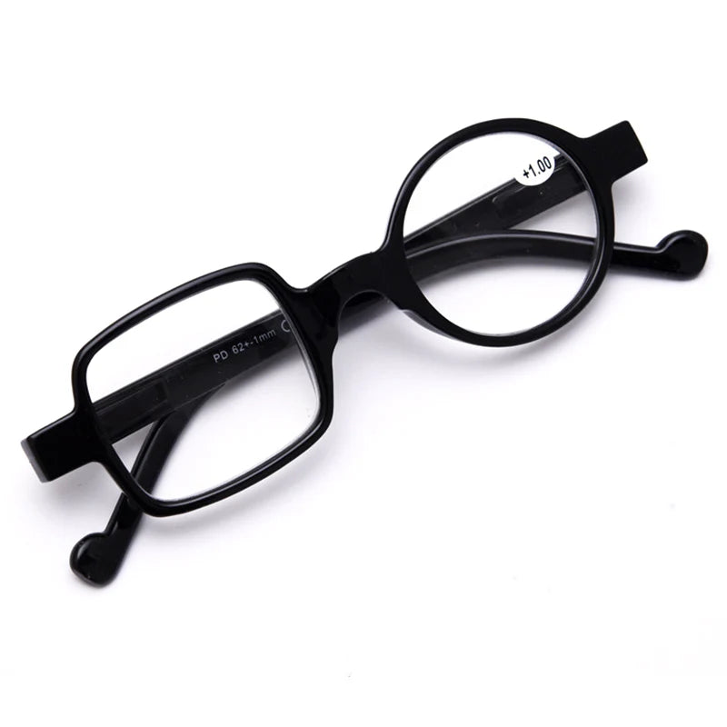 Men Women Square and Round Reading Glasses Portable Fashionable Small Frame Readers Presbyopia Eyeglasses 1.5 2.5 3.5 Trendy