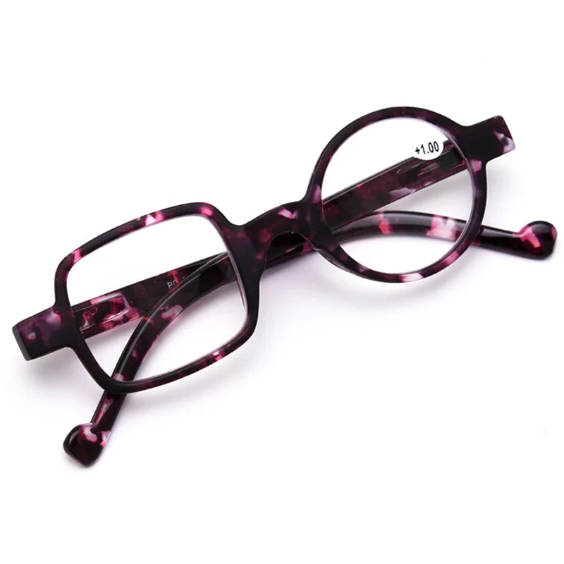 Men Women Square and Round Reading Glasses Portable Fashionable Small Frame Readers Presbyopia Eyeglasses 1.5 2.5 3.5 Trendy