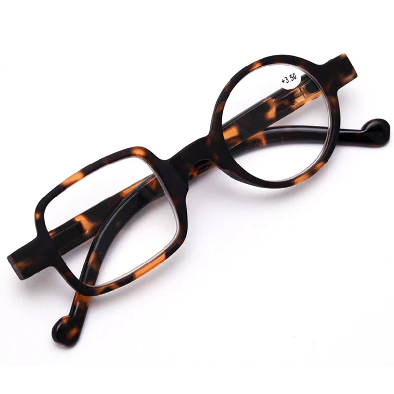 Men Women Square and Round Reading Glasses Portable Fashionable Small Frame Readers Presbyopia Eyeglasses 1.5 2.5 3.5 Trendy