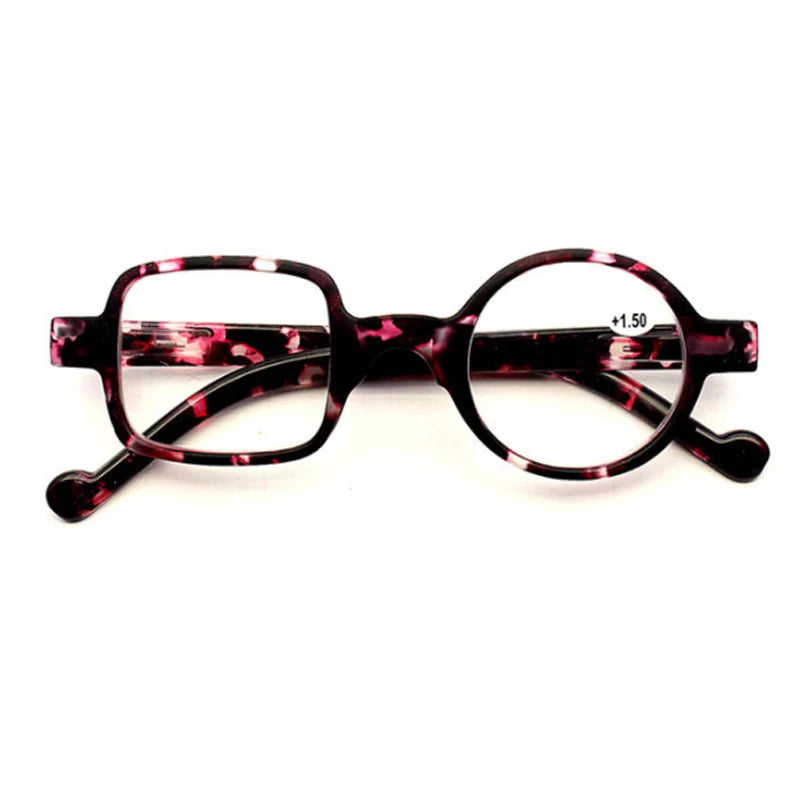 Men Women Square and Round Reading Glasses Portable Fashionable Small Frame Readers Presbyopia Eyeglasses 1.5 2.5 3.5 Trendy