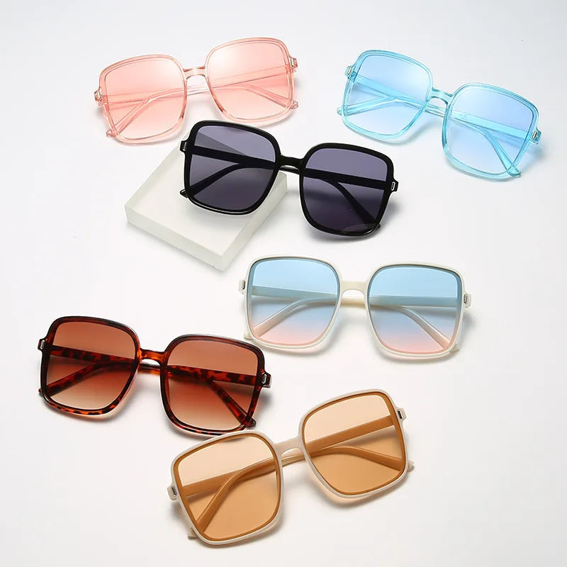 New  Sunglasses Women Oversized Luxury Sun Glasses For Female Cool Mirror Vintage Lady Gradient Shades UV400