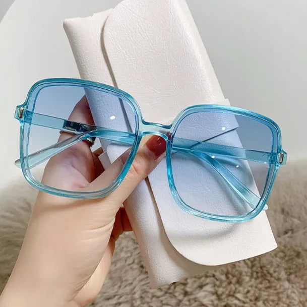 New  Sunglasses Women Oversized Luxury Sun Glasses For Female Cool Mirror Vintage Lady Gradient Shades UV400
