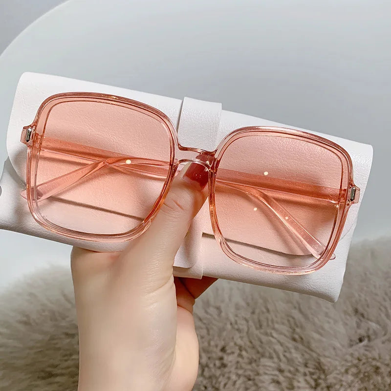 New  Sunglasses Women Oversized Luxury Sun Glasses For Female Cool Mirror Vintage Lady Gradient Shades UV400