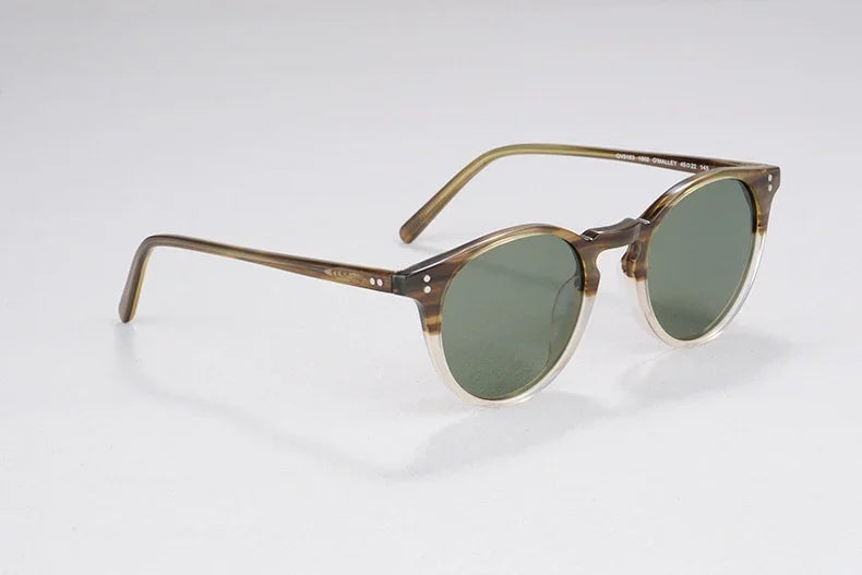 O'Malley Vintage Sunglasses Women Polarized Mens Sunglasses Brand Designer 2022 Oval Retro Round Acetate Sunglasses Woman
