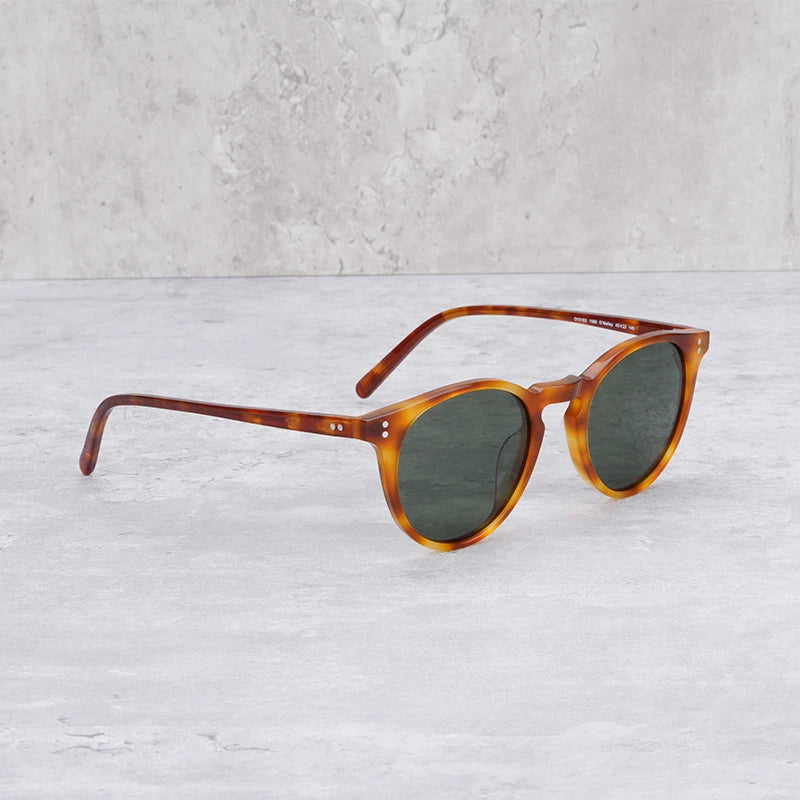 O'Malley Vintage Sunglasses Women Polarized Mens Sunglasses Brand Designer 2022 Oval Retro Round Acetate Sunglasses Woman