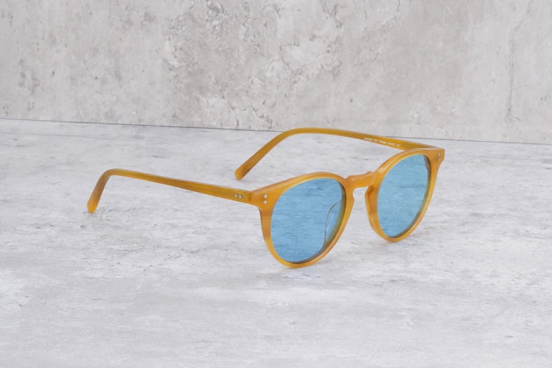 O'Malley Vintage Sunglasses Women Polarized Mens Sunglasses Brand Designer 2022 Oval Retro Round Acetate Sunglasses Woman