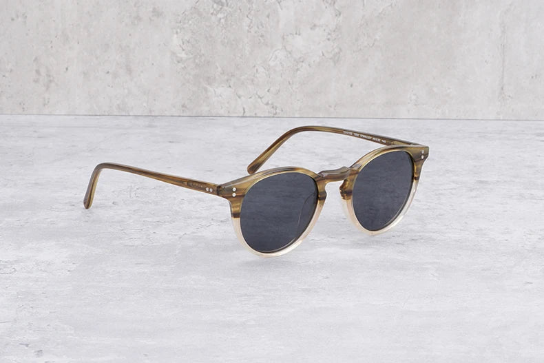 O'Malley Vintage Sunglasses Women Polarized Mens Sunglasses Brand Designer 2022 Oval Retro Round Acetate Sunglasses Woman