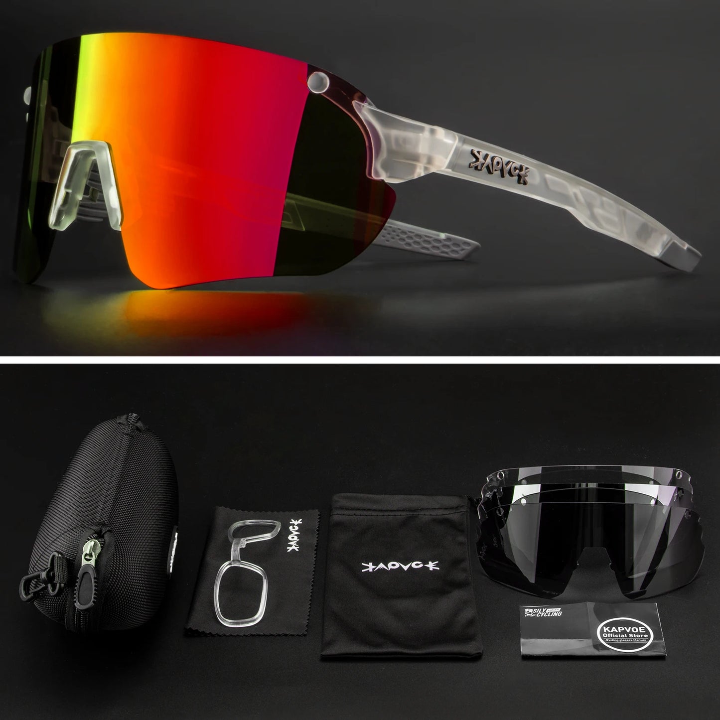 Outdoor Photochromic UV400 Cycling Glasses Cycling Sunglasses Sport Sunglasses Bike Glasses Oculos Ciclismo with Myopia Frame