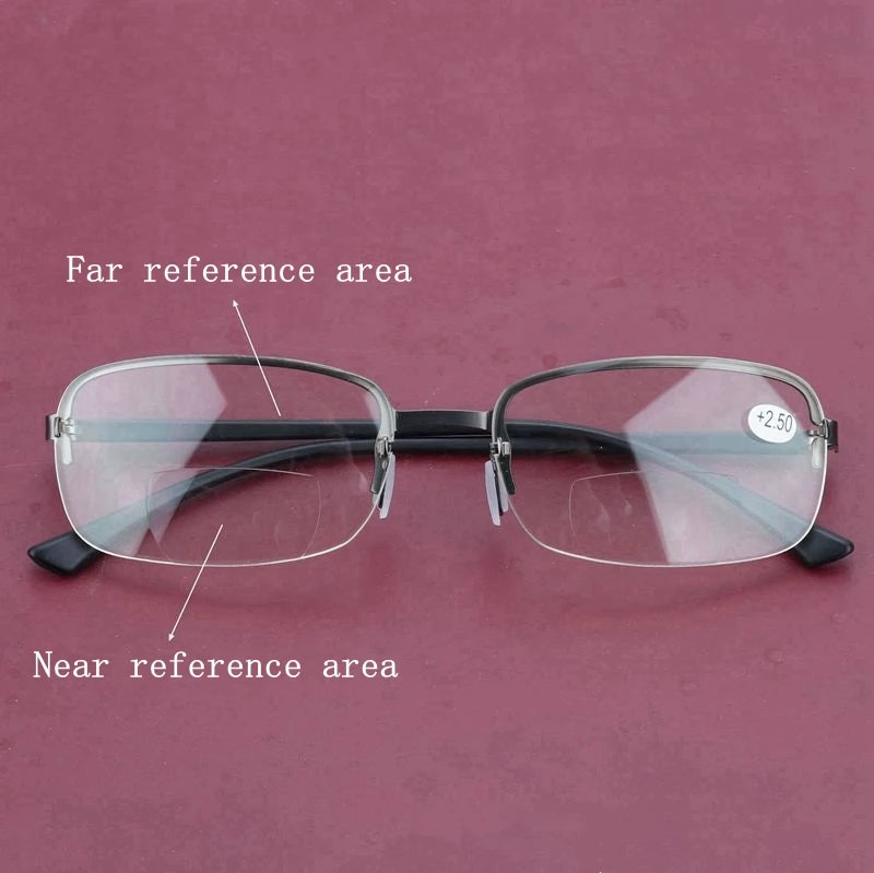 PANDER High Quality Detachable Anti Blue Light Bifocal Reading Glasses Men Women Ultralight Sunglasses Tr90 Alloy Frame 1.50 1.0