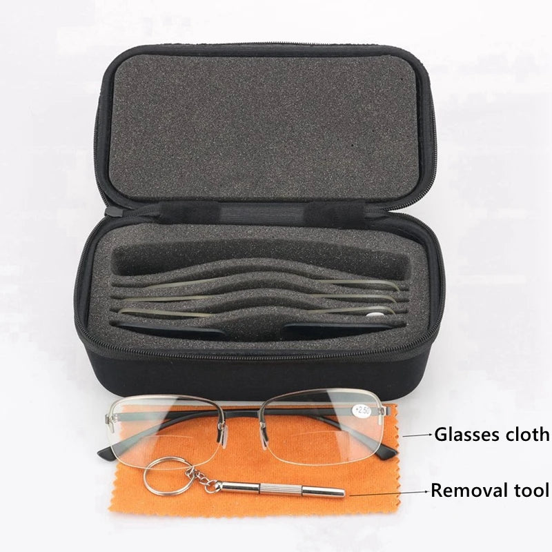 PANDER High Quality Detachable Anti Blue Light Bifocal Reading Glasses Men Women Ultralight Sunglasses Tr90 Alloy Frame 1.50 1.0