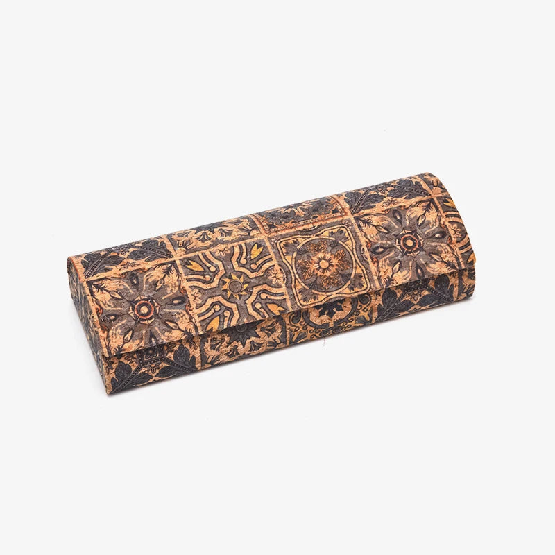 PU Tribal Totem Glasses Case Women Creative Personality Sunglasses Box Glasses Storage Box Eyewear Protection Containers