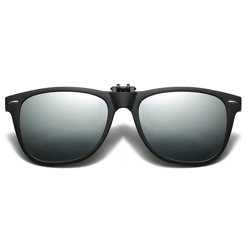 Polarized Flip Up Clip On Sunglasses Men Women Fishing Photochromic Glasses UV400 Changing Night Vision Driving Goggles Glasses