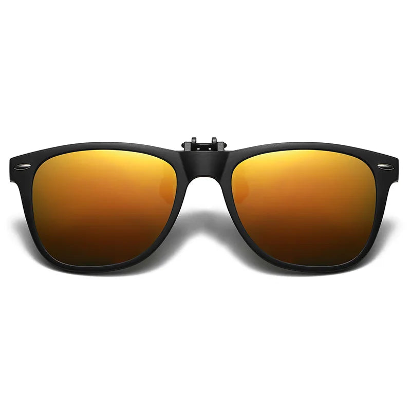 Polarized Flip Up Clip On Sunglasses Men Women Fishing Photochromic Glasses UV400 Changing Night Vision Driving Goggles Glasses