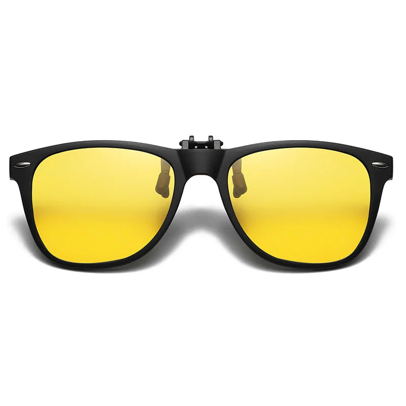 Polarized Flip Up Clip On Sunglasses Men Women Fishing Photochromic Glasses UV400 Changing Night Vision Driving Goggles Glasses