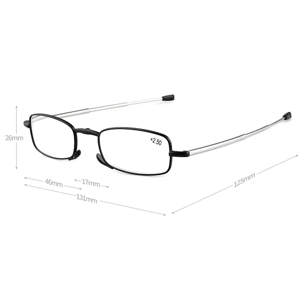 Portable Anti Blue Light Folding Reading Glasses With Case Men Women Telescopic Presbyopia Eyeglasses Elderly Glasses