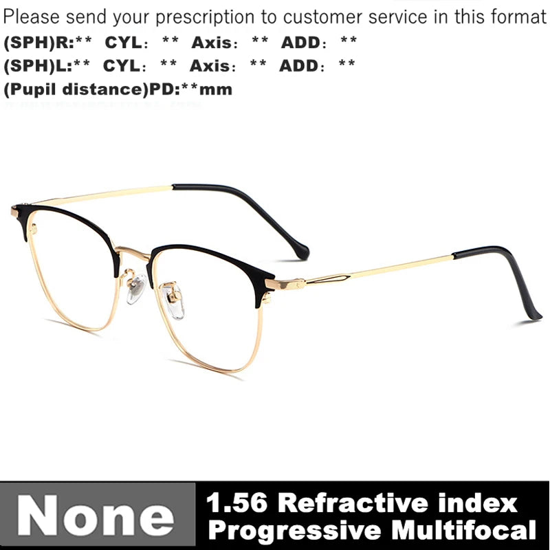 Prescription Photochromic Multifocal Reading Glasses Men Women Custom Astigmatism Anti Blue Ray Myopia Glasses Ultralight CR-39