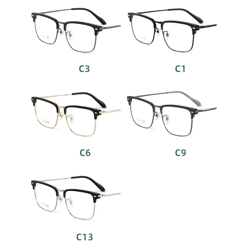 Pure Titanium Glasses Frame with Recipe Men Business Style Male High Quality Eyeglasses Prescription Man Style 2320BJ