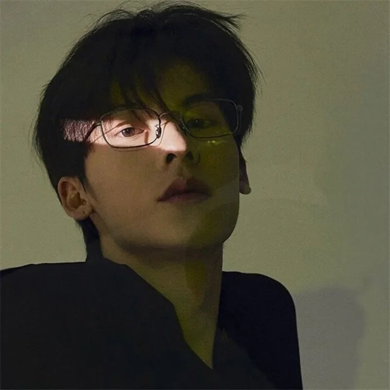 Retro Gentle Alloy Glasses Frame Women Ins ANTI-BLUE Plain Glasses Men Eyewear Cute Decorative Computer Glasses