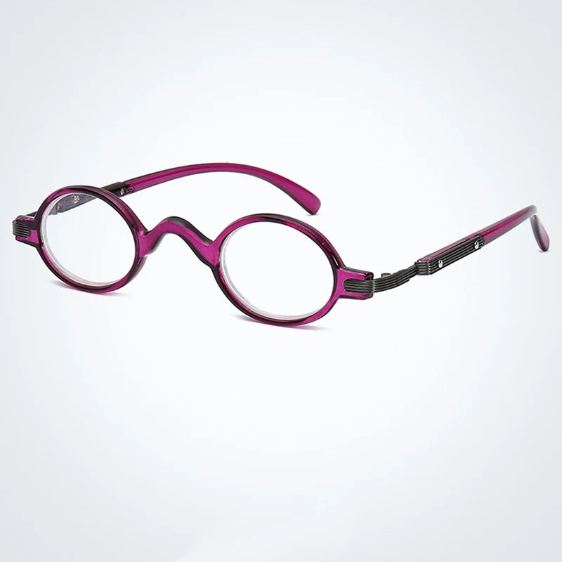 Retro Mini Round Frame Reading Glasses Men Women Ultralight High Quality Magnifying Reader Presbyopic Glasses Leopard +150 250