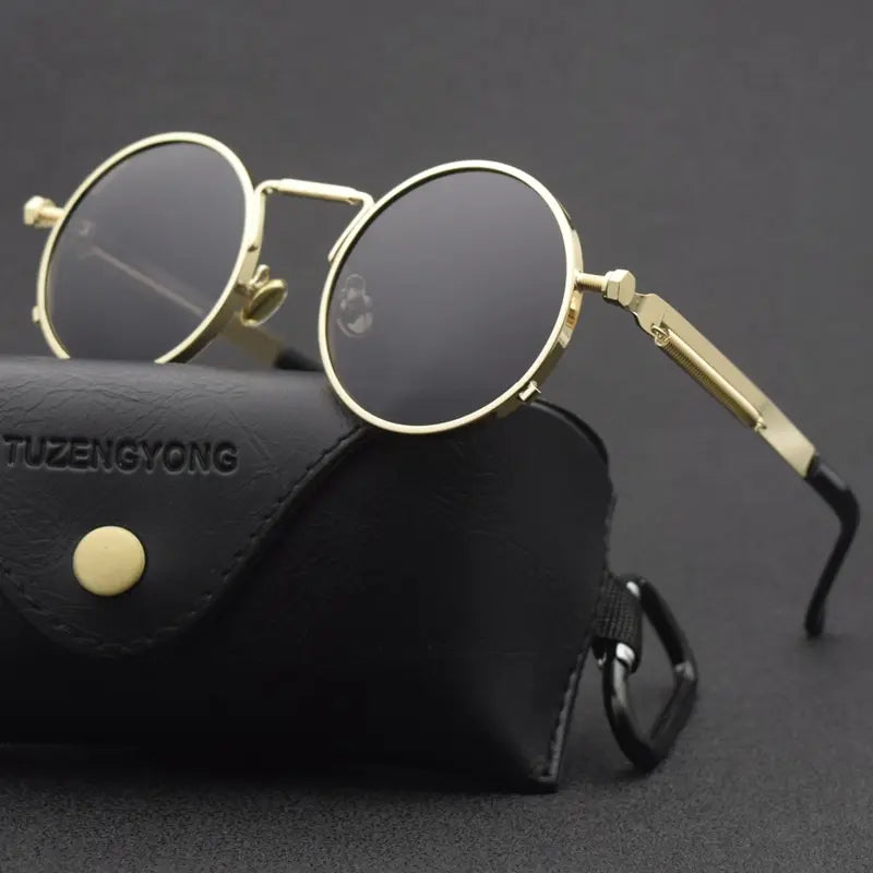Retro Punk Sunglasses for Men Women Vintage Steampunk Polarized Sun Glasses Brand Designer Classic Fishing Driving Goggles UV400