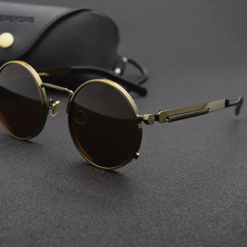 Retro Punk Sunglasses for Men Women Vintage Steampunk Polarized Sun Glasses Brand Designer Classic Fishing Driving Goggles UV400