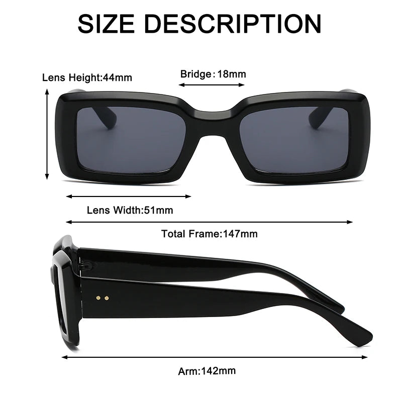 Retro Small Rectangle Sunglasses Women and Men Trendy Jelly Color Eyewear Shades UV400 Men Square Green Purple Sun Glasses