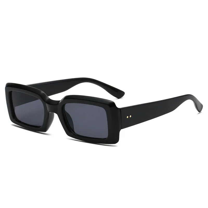 Retro Small Rectangle Sunglasses Women and Men Trendy Jelly Color Eyewear Shades UV400 Men Square Green Purple Sun Glasses
