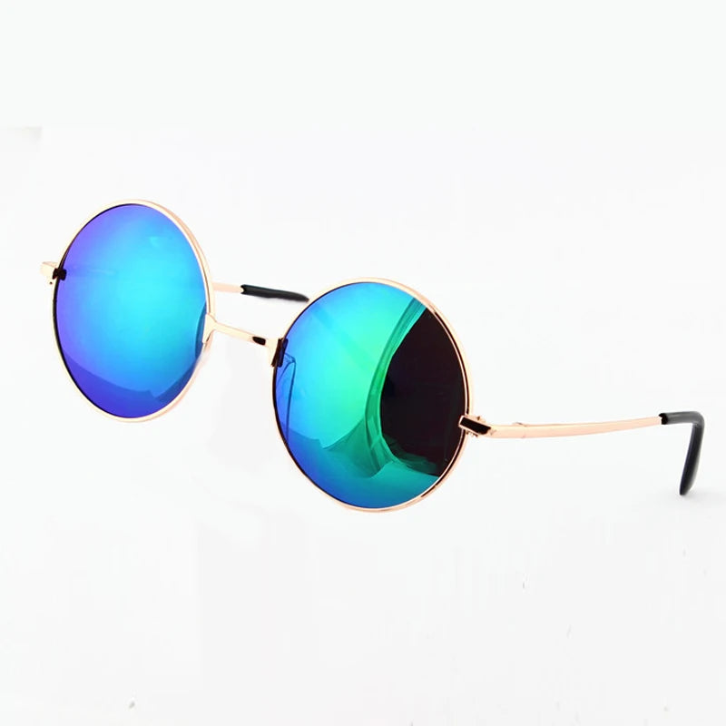 Retro Sunglasses Round Frame Cycling Sports Glasses Men Women Classic Prince Anti-UV Color Reflector Funny Protect Eyes