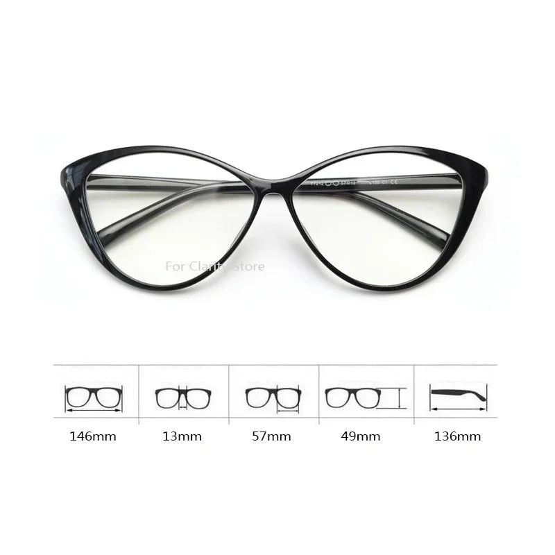 Retro Thin Cat Eye Glasses Frame Women Lovely No Makeup Plain Glasses Men Eyewear Cute Decorative Computer Glasses