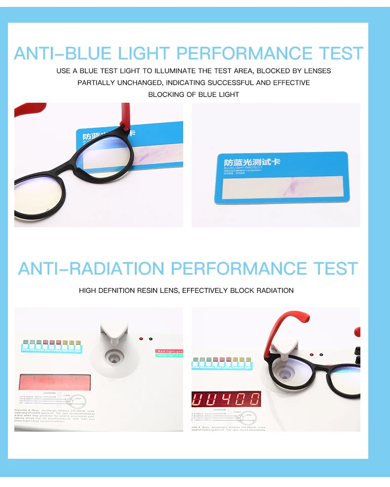 Round Blue Light Kids Glasses Children Optical Frame Eyeware Boys Girls Computer Transparent Blocking Anti Reflective Eyeglasses