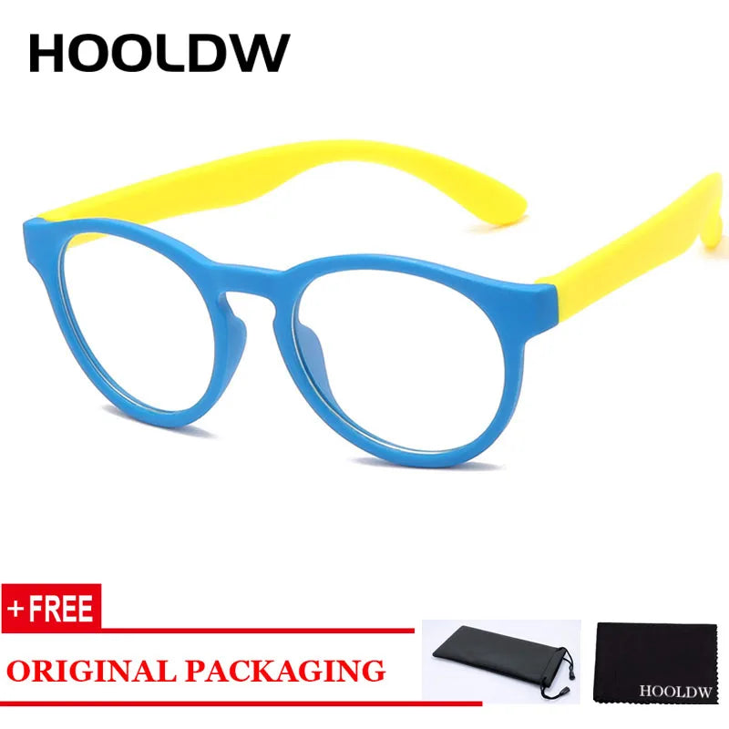 Round Blue Light Kids Glasses Children Optical Frame Eyeware Boys Girls Computer Transparent Blocking Anti Reflective Eyeglasses