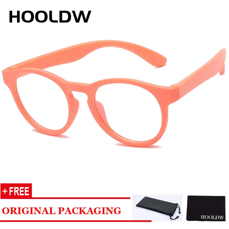 Round Blue Light Kids Glasses Children Optical Frame Eyeware Boys Girls Computer Transparent Blocking Anti Reflective Eyeglasses