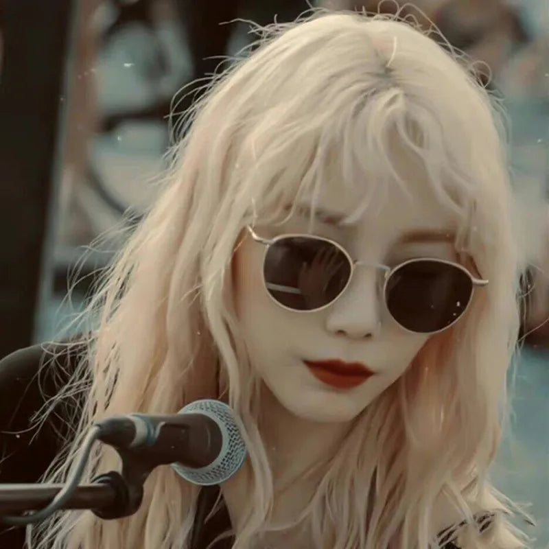 Round Frame Street Shooting Sun Glasses Korean Version Trendy Retro Small Face Designer Sunglasses 2022 New Sunglasses for Women