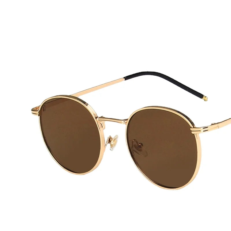 Round Frame Street Shooting Sun Glasses Korean Version Trendy Retro Small Face Designer Sunglasses 2022 New Sunglasses for Women