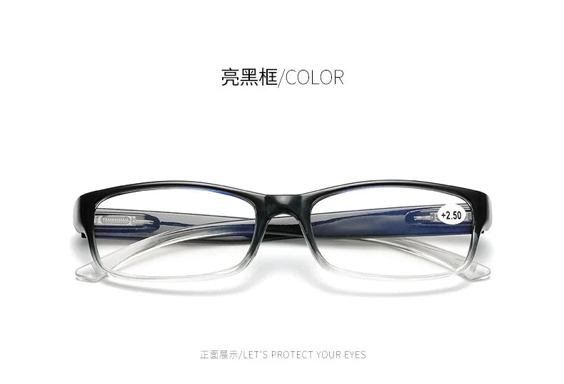 New Gradient Frame Anti-blue Reading Glasses Unisex Elderly Hyperopia Reading Newspaper Watching TV Reading Glasses