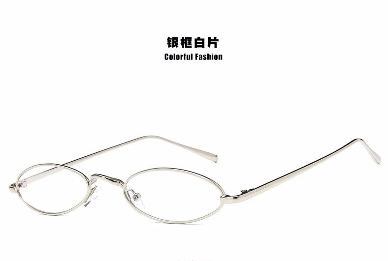 Japan Alloy Small Anti-Blue Glasses Frame Women INS No Makeup Plain Glasses Men Decorative Computer Glasses