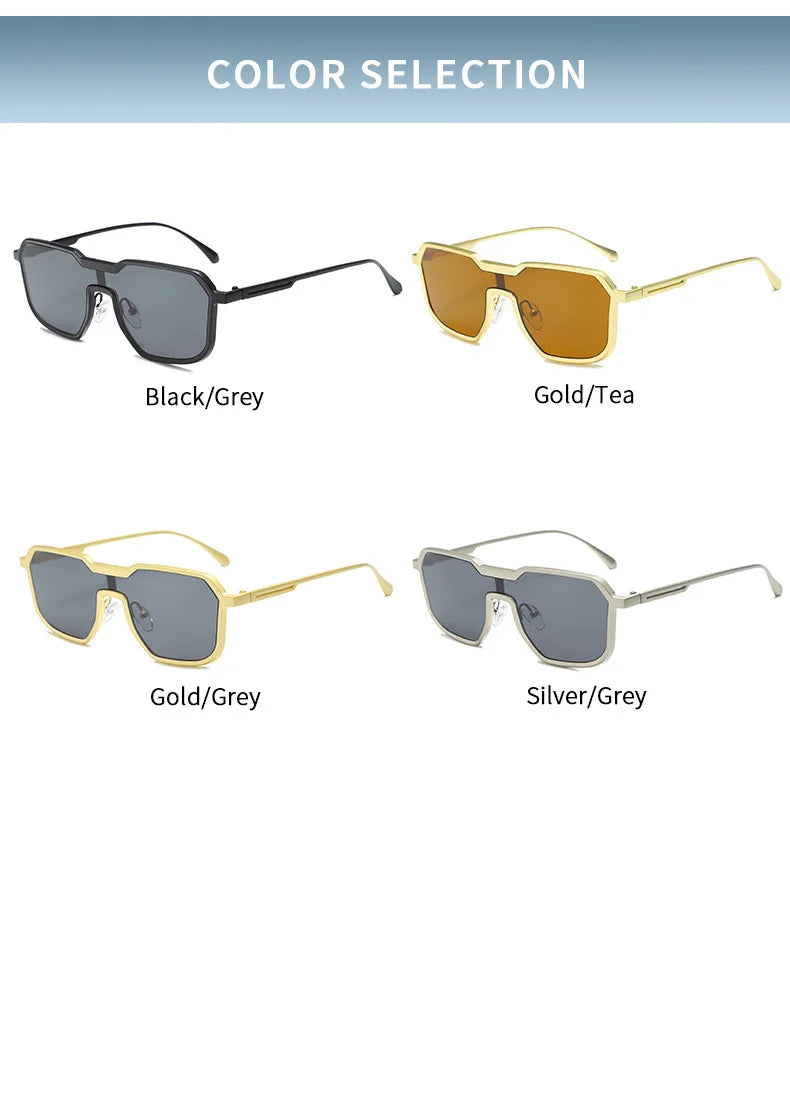 2024 New Irregular Sunglasses for Men Steampunk Style Metal Sunglasses Luxury Designer Sunglasses Womens Sun Glasses Wholesale