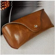 Sunglasses Glasses Box Women Portable Crazy Horse PU Glasses Packaging Box Spot Boys Creative Big Glasses Bag
