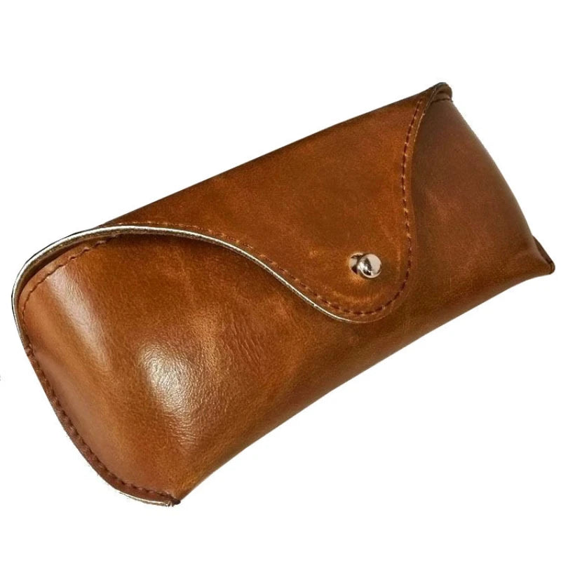 Sunglasses Glasses Box Women Portable Crazy Horse PU Glasses Packaging Box Spot Boys Creative Big Glasses Bag
