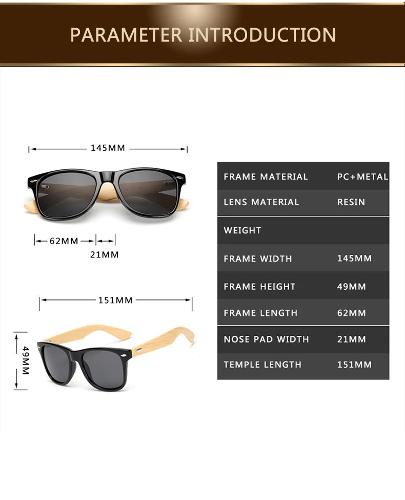 Sunglasses Men Brand Designer Travel Goggles Sun Glasses Vintage Wooden Leg Eyeglasses Sunglasses Women Male Female