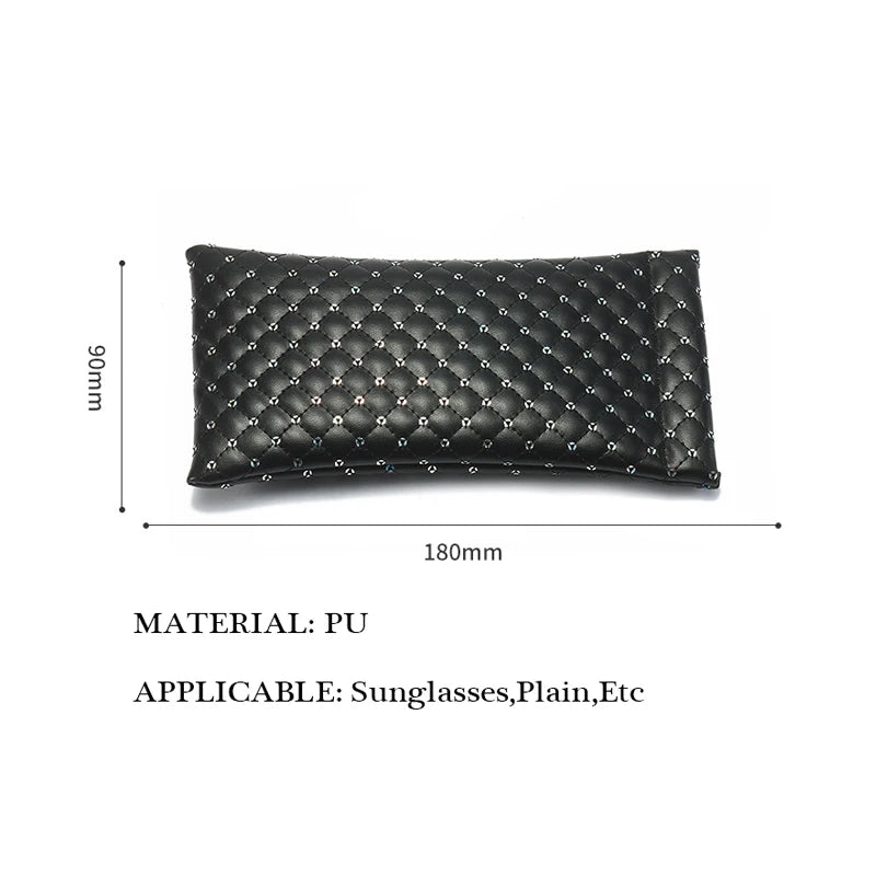 Super New Sequins Glasses Bag Women Thick Soft Glasses Case Men Large Diameter Portable Sunglasses Storage Bag