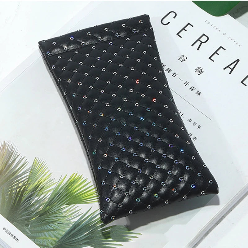 Super New Sequins Glasses Bag Women Thick Soft Glasses Case Men Large Diameter Portable Sunglasses Storage Bag